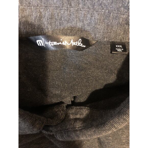 Travis Mathew Men's 3X Large Dark Gray Short Sleeve Polo Golf Logo On Sleeve - Picture 10 of 11